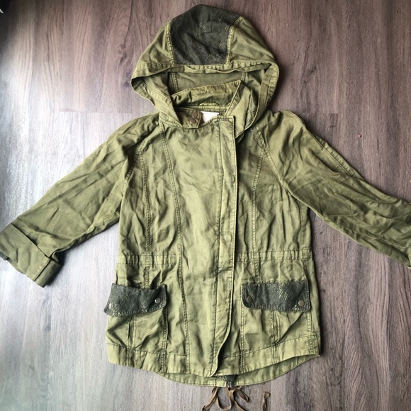 Anthropologie x Hei Hei Military Jacket Women’s Small Army Green Utility Lace - Picture 3 of 15